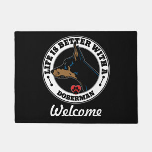 Doberman Personalised Life Is Better Doormat