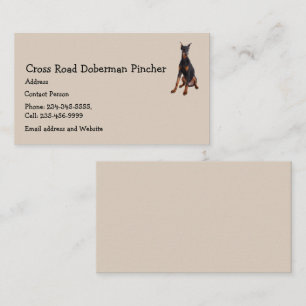 Doberman Pincher Dog Pet Animal Business Card Mag