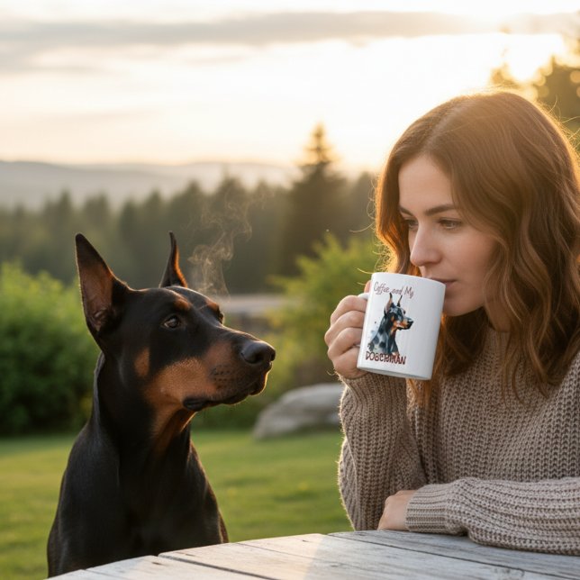 Doberman Pincher Watercolor /Personalise Mug (Creator Uploaded)
