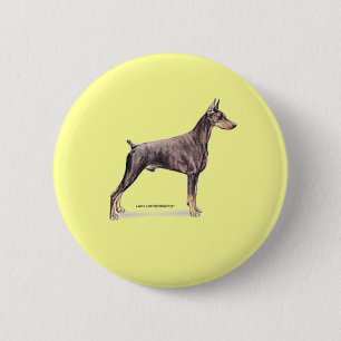 Doberman Pinscher 6 Cm Round Badge