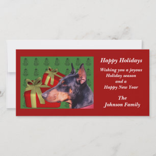Doberman Pinscher Animal Christmas Holiday Card