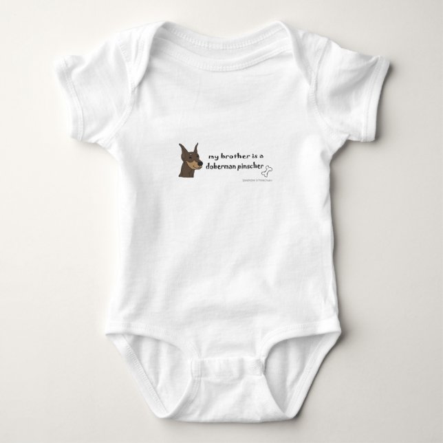 doberman pinscher baby bodysuit (Front)