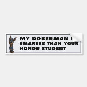 Doberman Pinscher (Black & Tan) Honour DOB1 Bumper Sticker