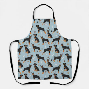  Doberman Pinscher Bones and Paws Apron