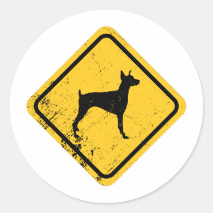Doberman Pinscher Classic Round Sticker