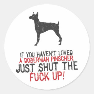 Doberman Pinscher Classic Round Sticker