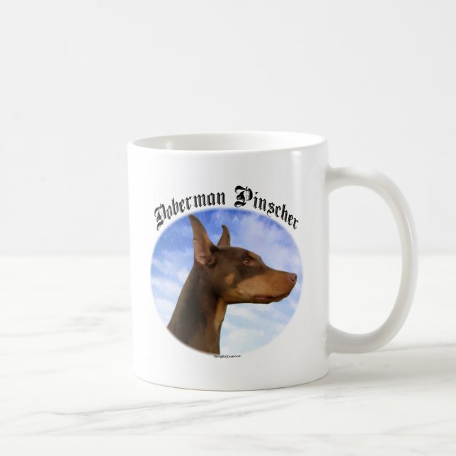 Doberman Pinscher Clouds Coffee Mug (Right)