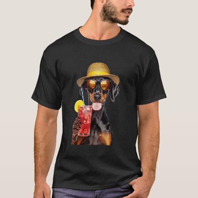 Doberman Pinscher Cocktail T-Shirt (Front)
