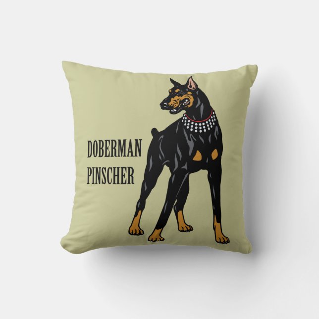 doberman pinscher cushion (Front)