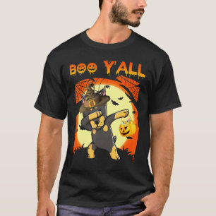 Doberman Pinscher Dabbing Boo Yall Ghost Halloween T-Shirt