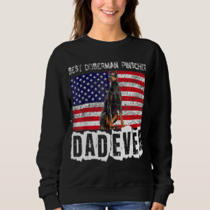 Doberman Pinscher Dad Usa American Flag Dog Owner Sweatshirt