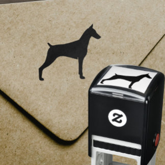Doberman Pinscher Dog Breed Silhouette Self-inking Stamp