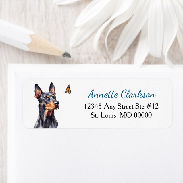 Doberman Pinscher Dog Butterfly Wonder (Insitu)