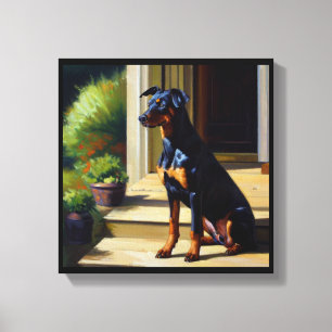 Doberman Pinscher Dog Canvas Print