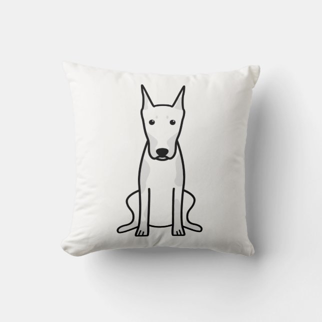 Doberman Pinscher Dog Cartoon Cushion (Front)