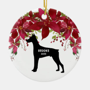 Doberman Pinscher Dog Christmas Tree Ceramic Tree Decoration