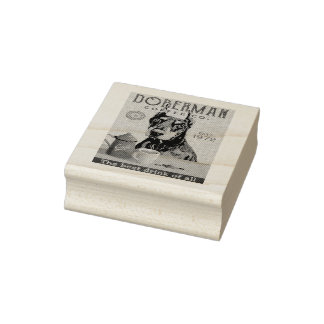 Doberman Pinscher Dog Coffee Rubber Stamp