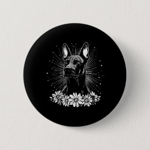 Doberman Pinscher Dog Lover Retro Style Tattoo _1 6 Cm Round Badge