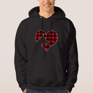 Doberman Pinscher Dog Merry Christmas Buffalo Plai Hoodie