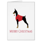 Doberman Pinscher Dog Merry Christmas Design