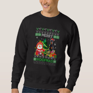Doberman Pinscher Dog Merry Woofmas  Christmas Cos Sweatshirt