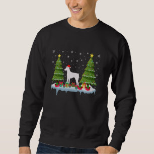 Doberman Pinscher Dog Xmas Tree Lighting Ugly Chri Sweatshirt