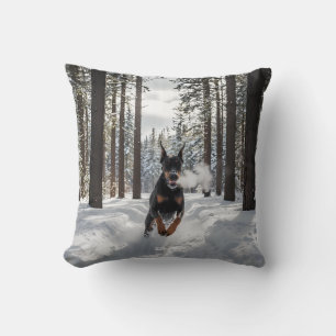 Doberman Pinscher Elegant Throw Pillow