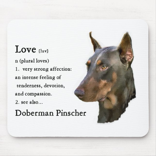 Doberman Pinscher Gifts Mouse Pad (Front)