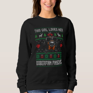 Doberman Pinscher Girl Cool Ugly Christmas for Dog Sweatshirt