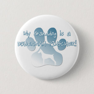 Doberman Pinscher Granddog Button