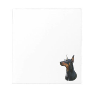 Doberman Pinscher head Notepad