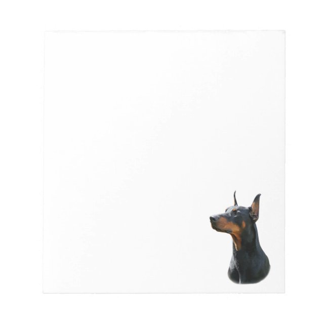 Doberman Pinscher head Notepad (Front)