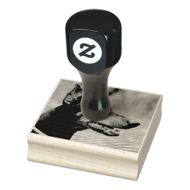 Doberman Pinscher in the Woods Rubber Stamp (Stamp)