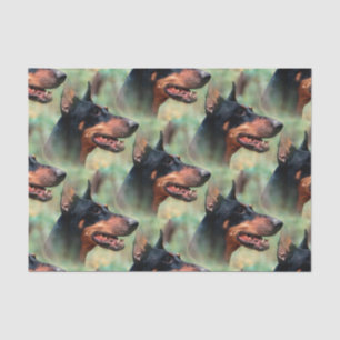 Doberman Pinscher in the Woods Tissue Paper