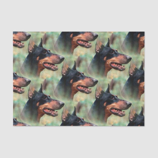 Doberman Pinscher in the Woods Tissue Paper (Front)