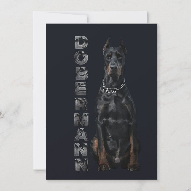 Doberman Pinscher     Invitation (Front)