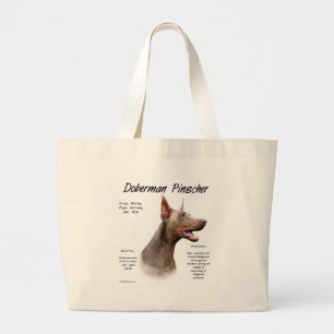 Doberman Pinscher (Isabella) History Design Large Tote Bag