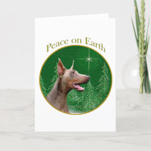 Doberman Pinscher (isabella) Peace Holiday Card