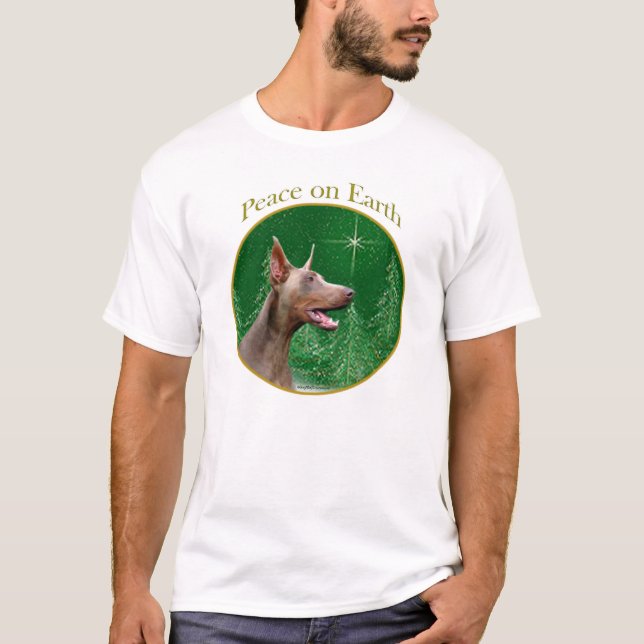 Doberman Pinscher (isabella) Peace T-Shirt (Front)