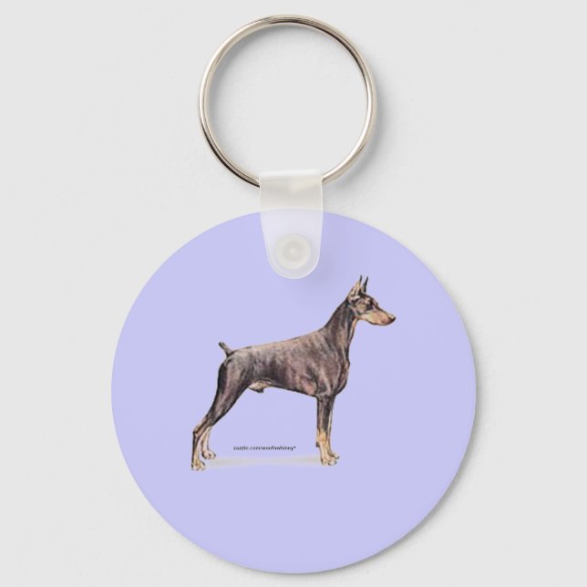 Doberman Pinscher Key Ring (Front)