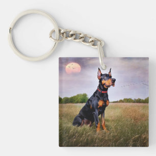 Doberman Pinscher Key Ring