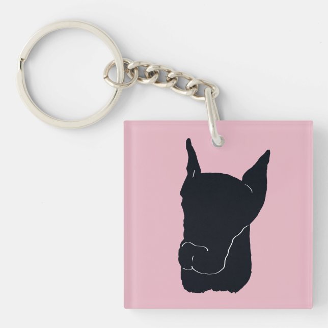 Doberman Pinscher  Key Ring (Front)