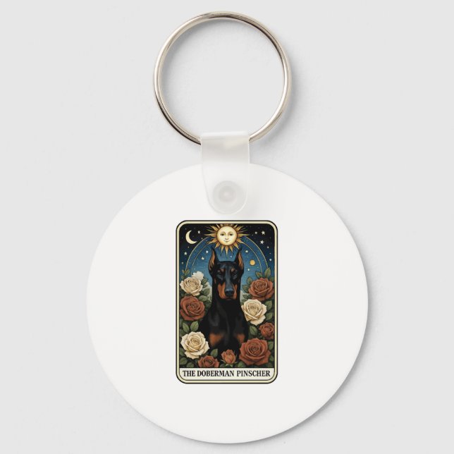 Doberman Pinscher Key Ring (Front)