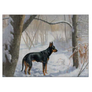 Doberman Pinscher Let It Snow Christmas Cutting Board