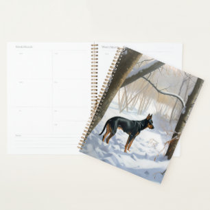 Doberman Pinscher Let It Snow Christmas Planner