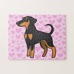 Doberman Pinscher Love (floppy ears) Jigsaw Puzzle