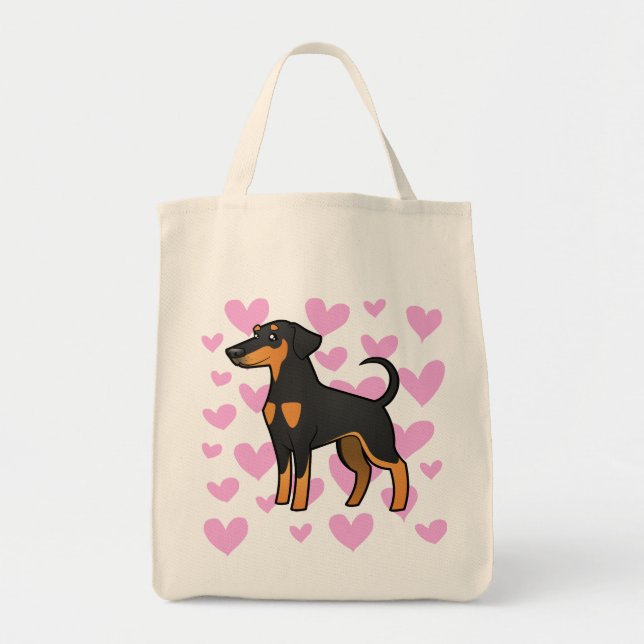 Doberman Pinscher Love (floppy ears) Tote Bag (Front)