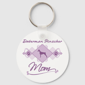 Doberman Pinscher Mum Key Ring