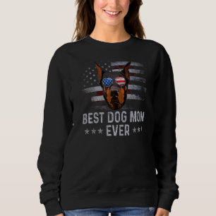 Doberman Pinscher Mum Vintage American Flag Patrio Sweatshirt