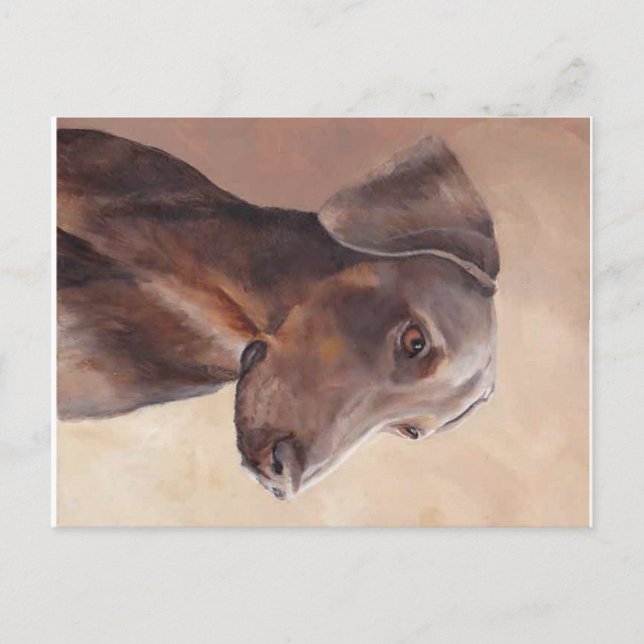 Doberman Pinscher Original Dog Art Postcard (Front)